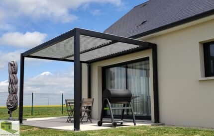 Pergola Bioclimatique ALUMINIUM 12m² EVENT Manuelle autoportante 4x3m by Green Outside